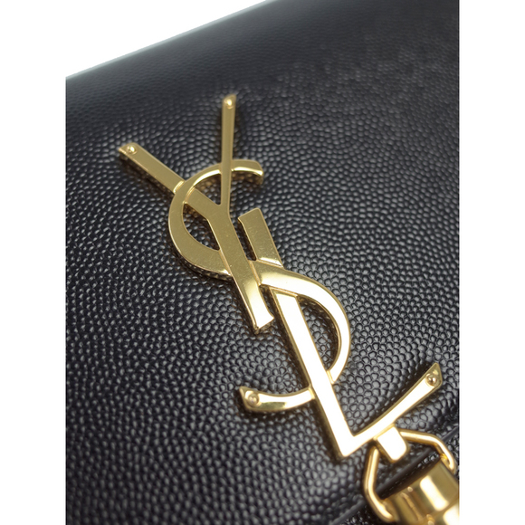 Saint Laurent Paris Logo Kate Chain Shoulder Bag Black - Picture 5 of 9